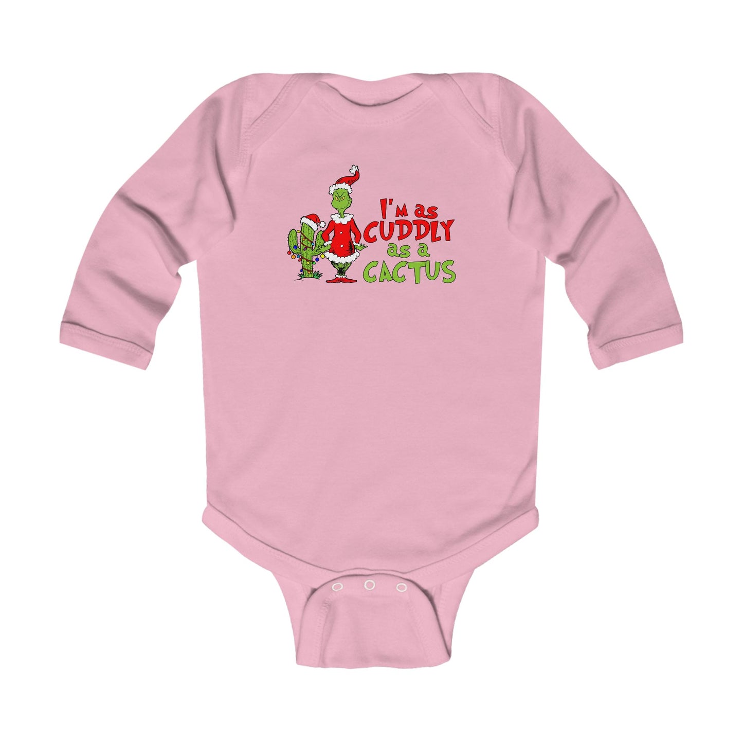 I'm As Cuddly As A Cactus Christmas Baby Romper