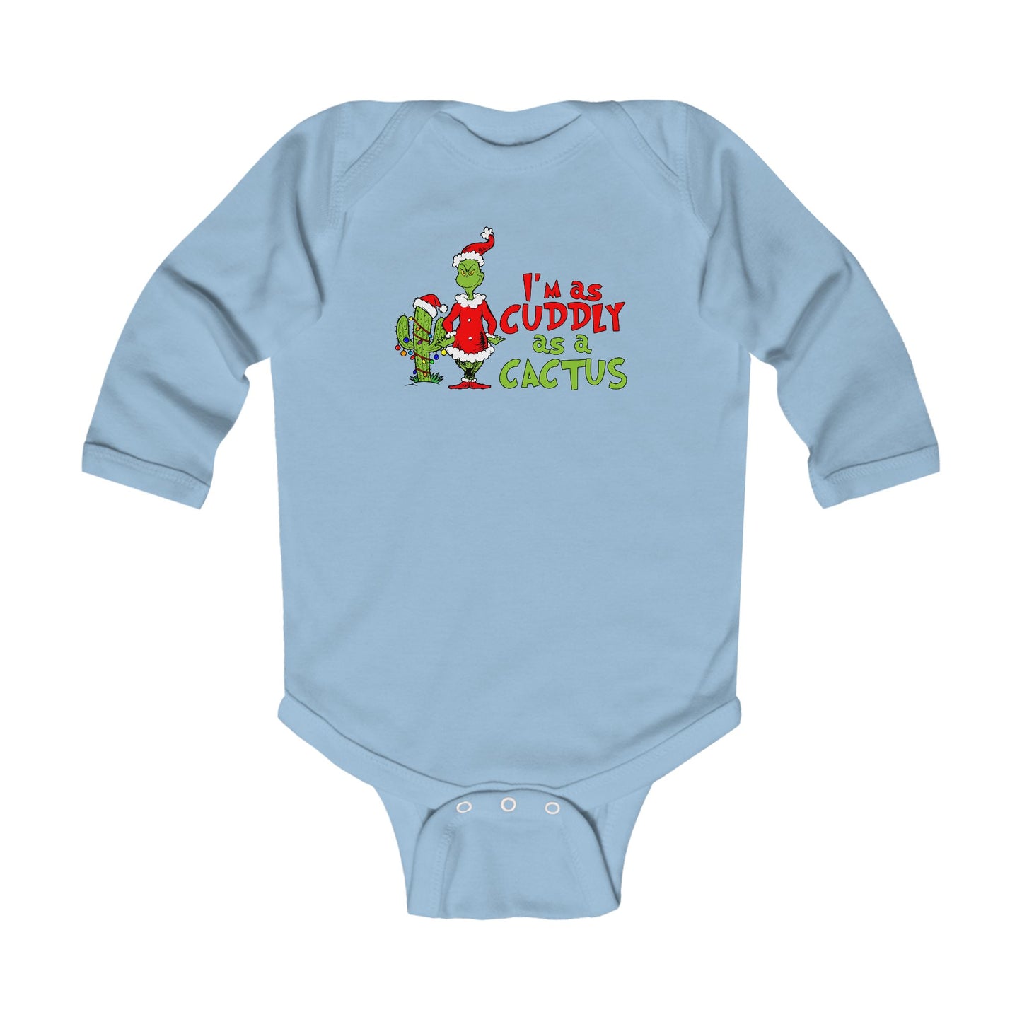 I'm As Cuddly As A Cactus Christmas Baby Romper