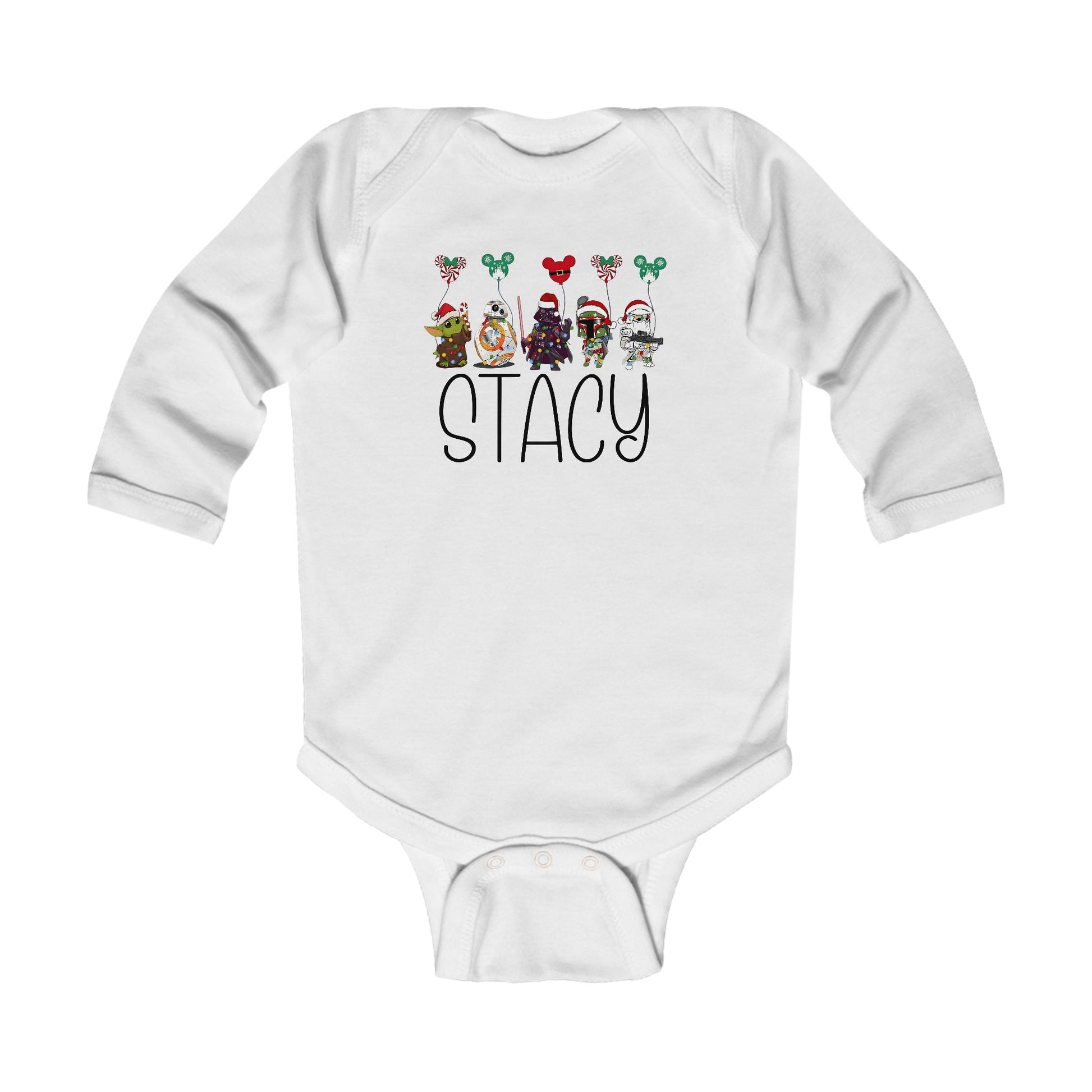 Custom Name Star Wars Baby Christmas Romper