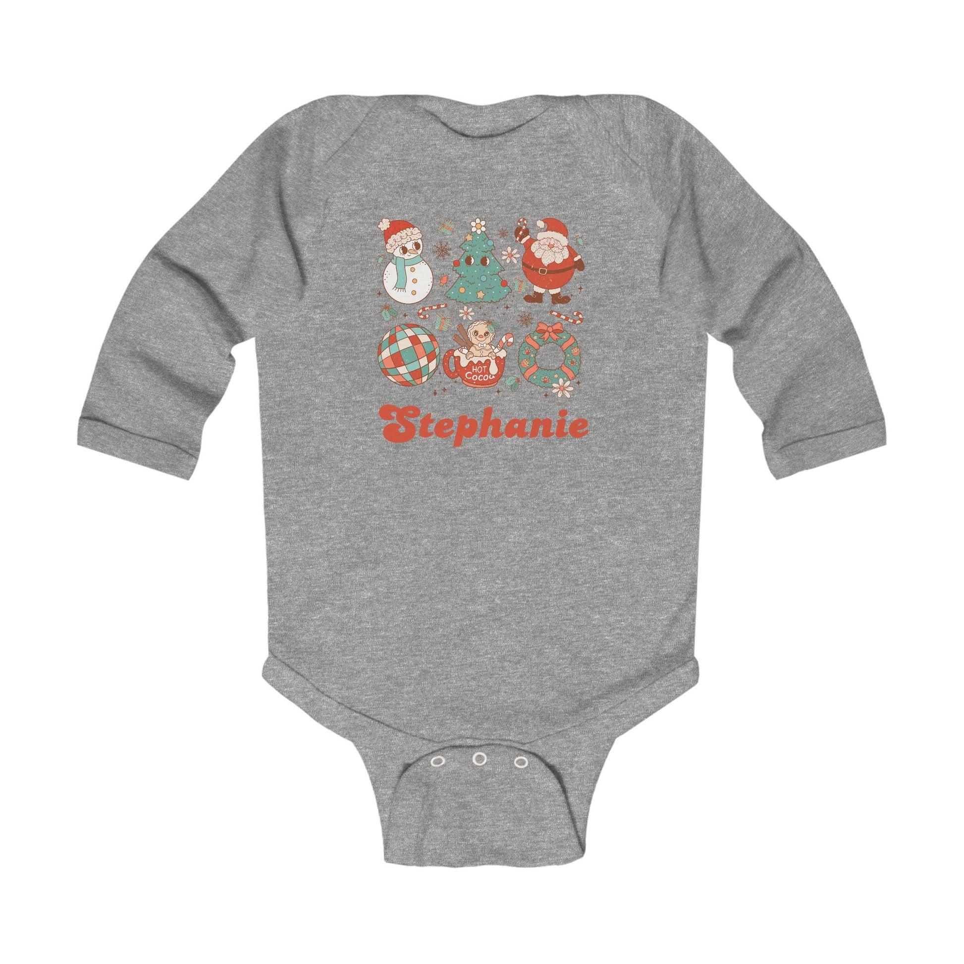 Custom Name Christmas Baby Romper