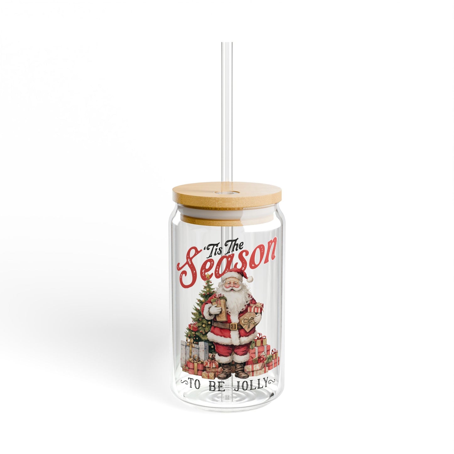 Tis The Season To Be Jolly Glass Tumbler