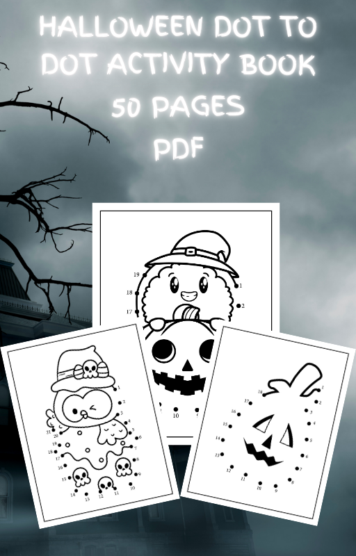 Halloween Dot to Dot Activity Book