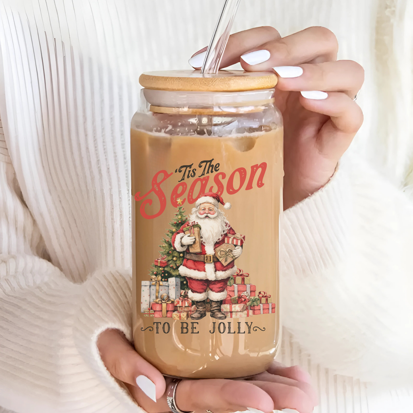 Tis The Season To Be Jolly Glass Tumbler