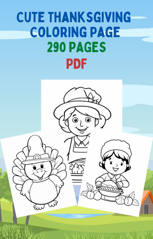 290 Cute Thanksgiving Coloring Pages