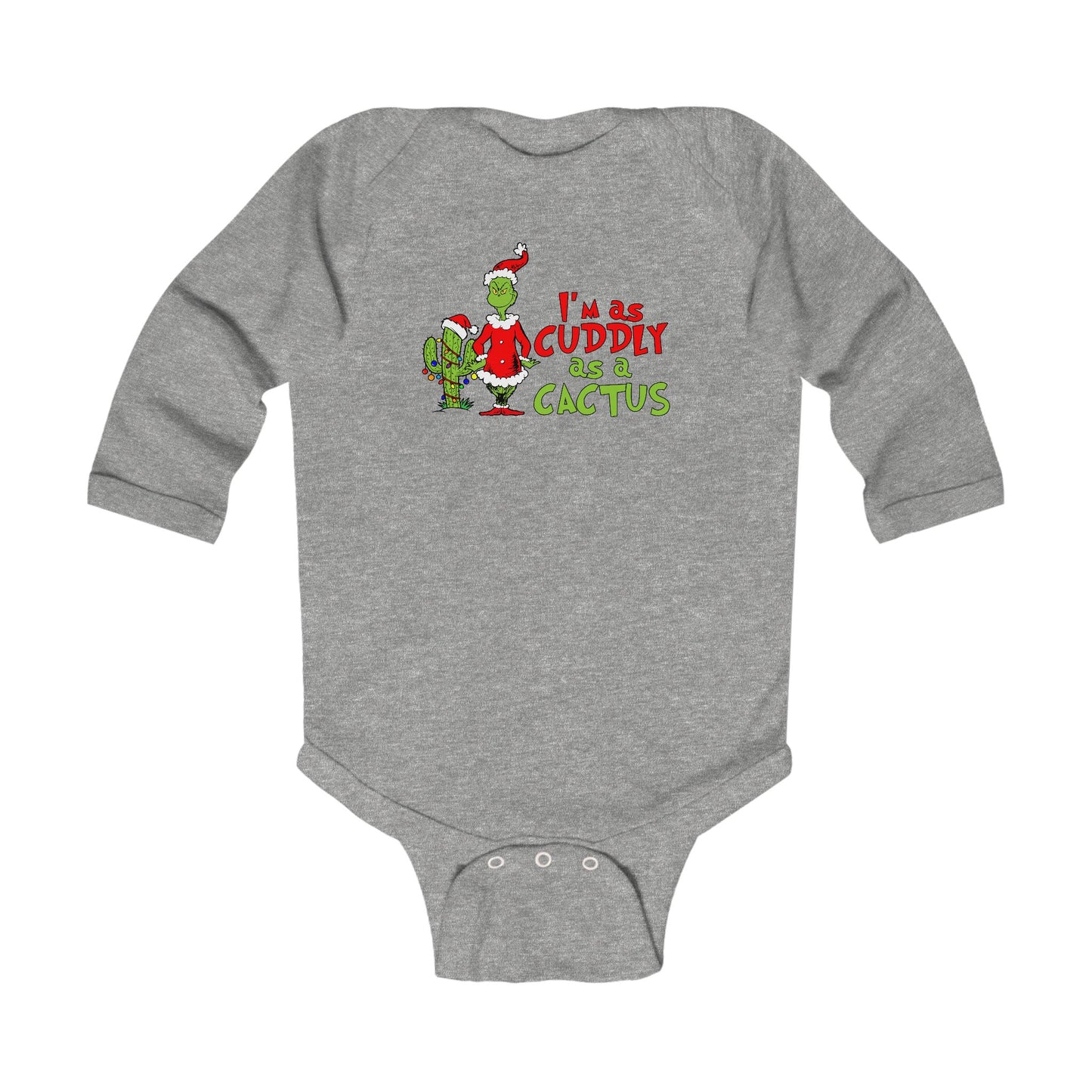 I'm As Cuddly As A Cactus Christmas Baby Romper