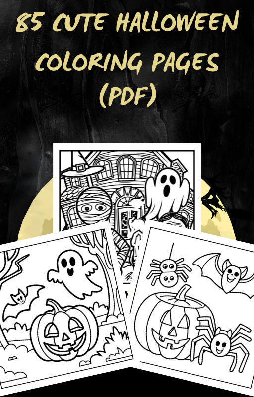 85 Cute Halloween Coloring Pages