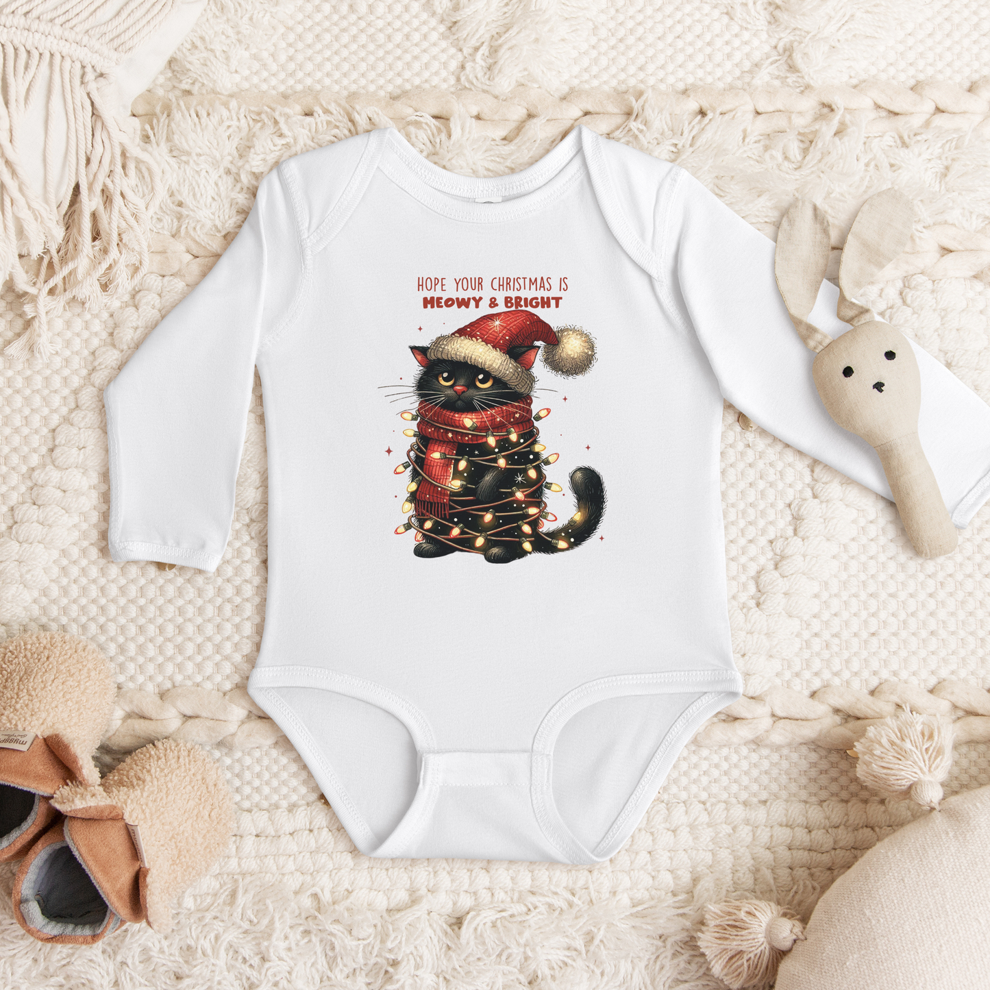 Hope Your Christmas is Meowy and Bright Romper