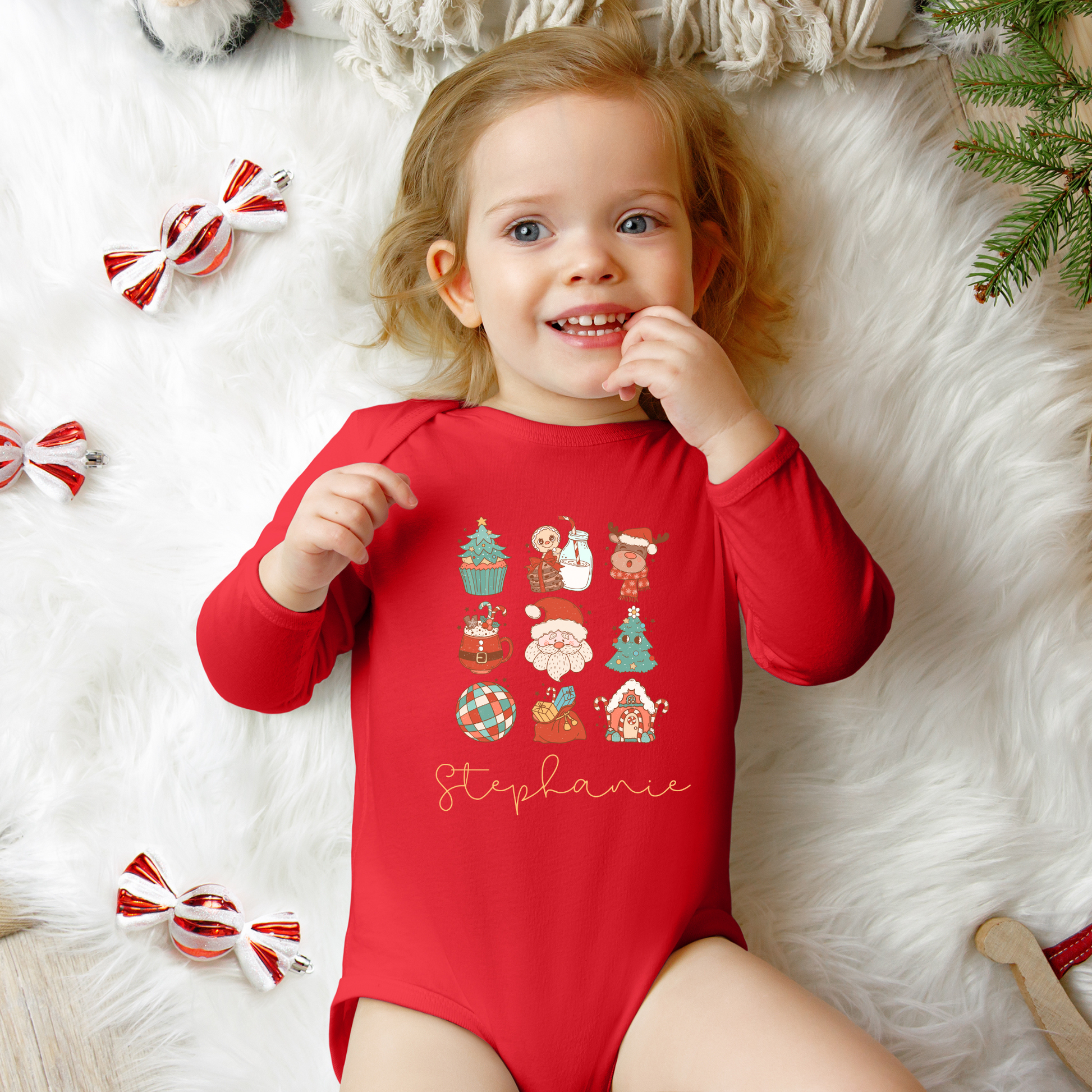 Custom Name Christmas Romper