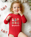 Custom Name Christmas Baby Romper