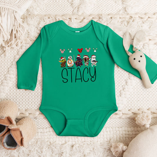 Custom Name Star Wars Baby Christmas Romper