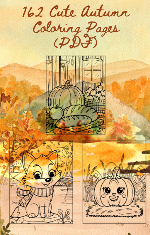 162 Cute Autumn Coloring Pages