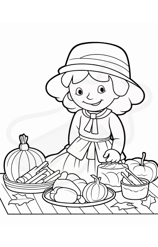 290 Cute Thanksgiving Coloring Pages