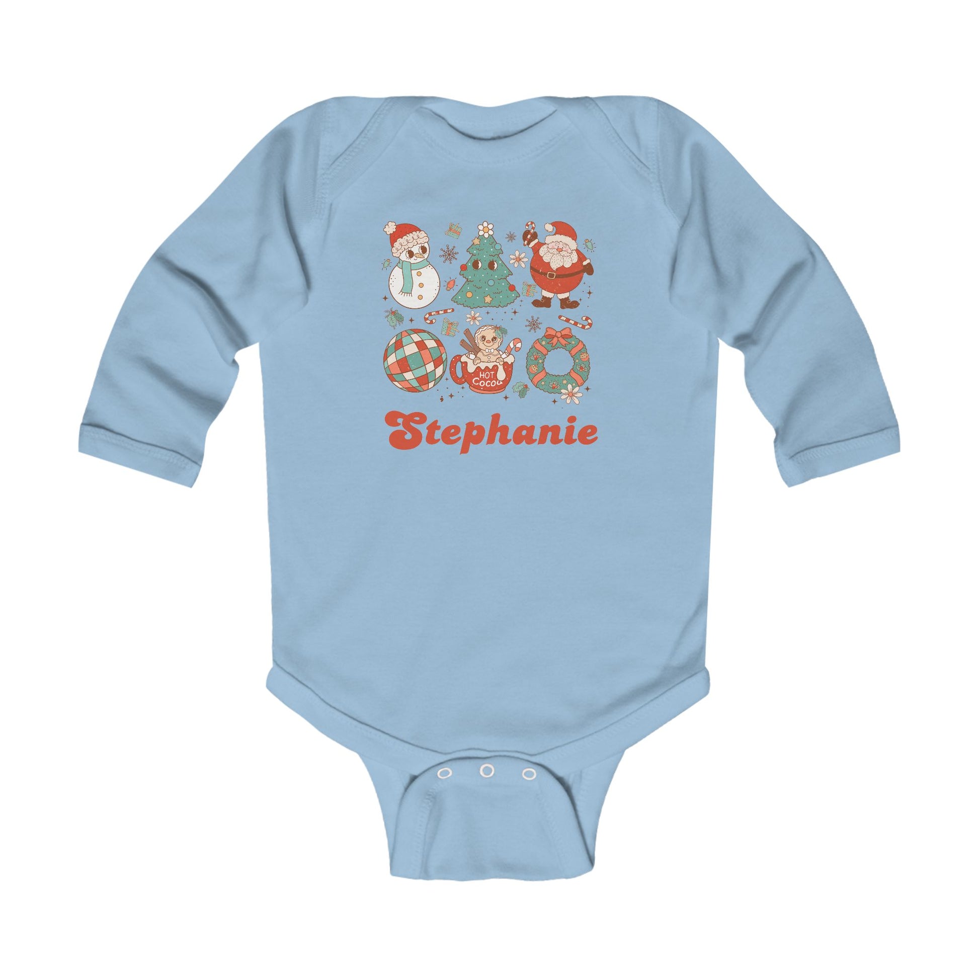 Custom Name Christmas Baby Romper