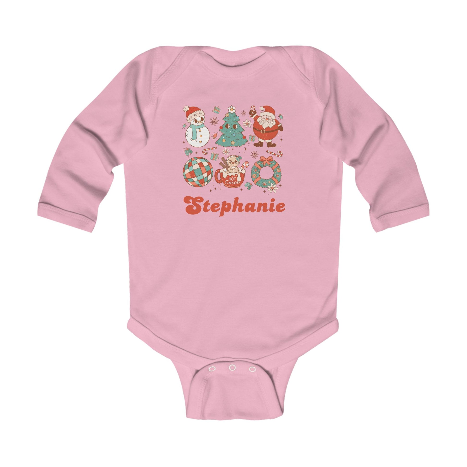 Custom Name Christmas Baby Romper