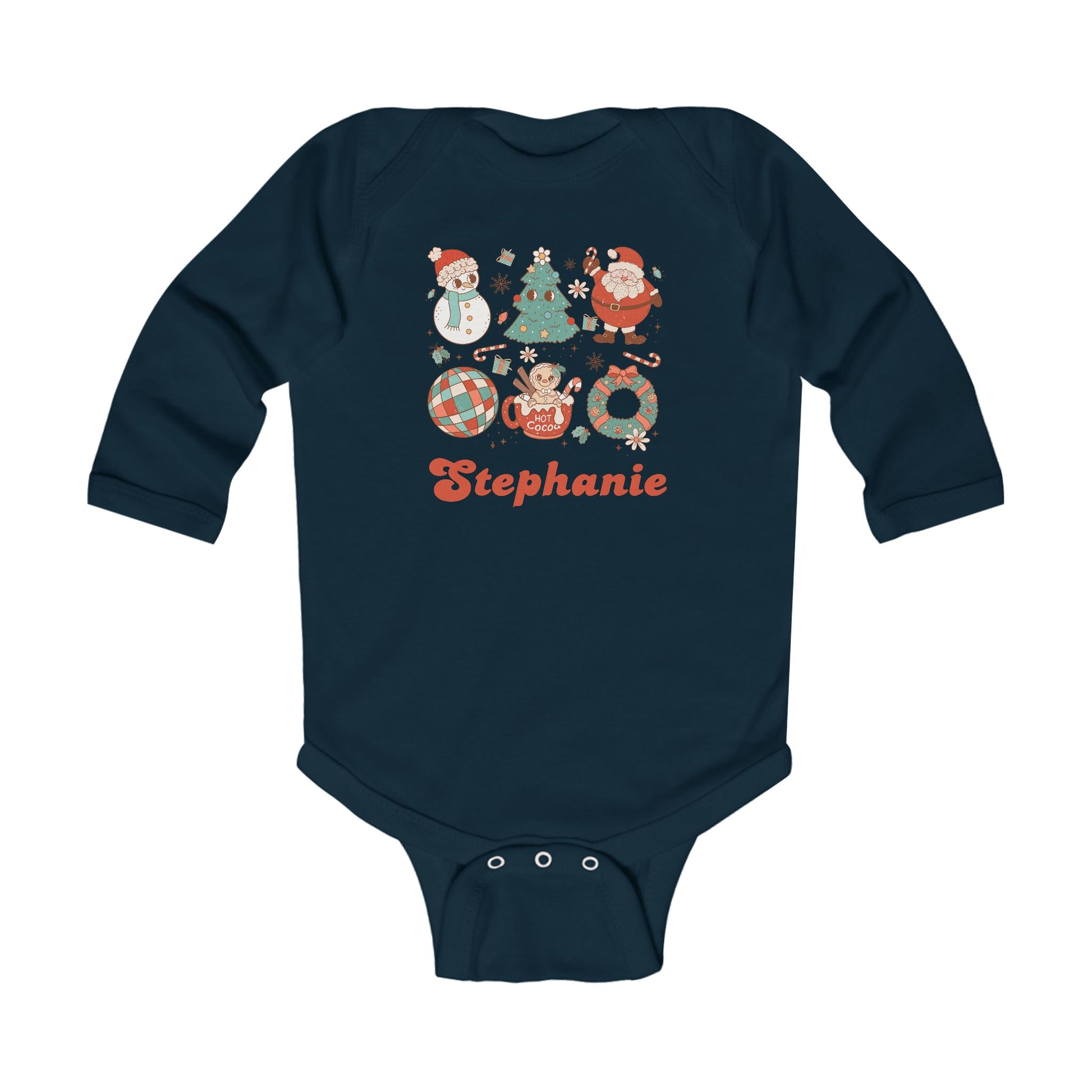 Custom Name Christmas Baby Romper