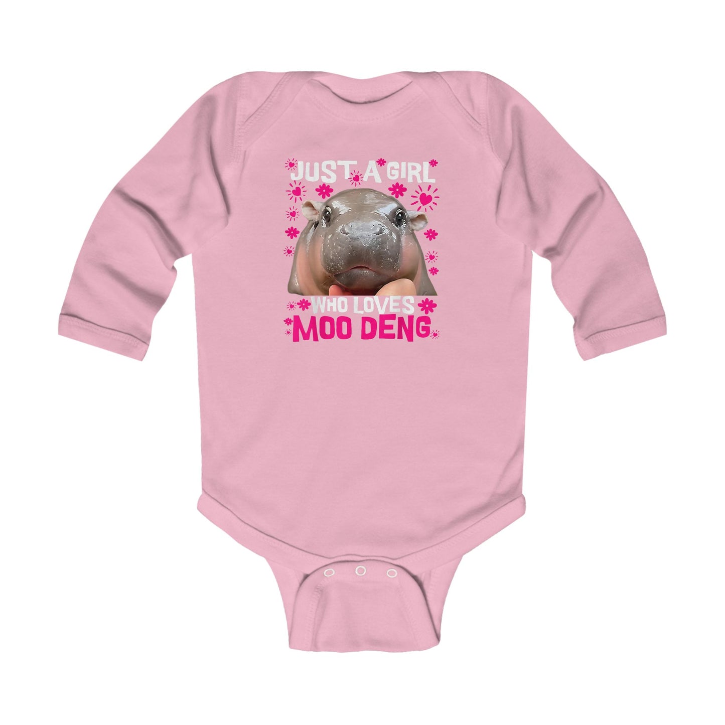 Just A Girl Who Loves Moo Deng Baby Romper