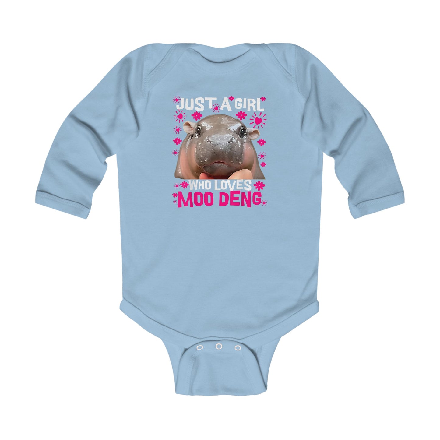 Just A Girl Who Loves Moo Deng Baby Romper