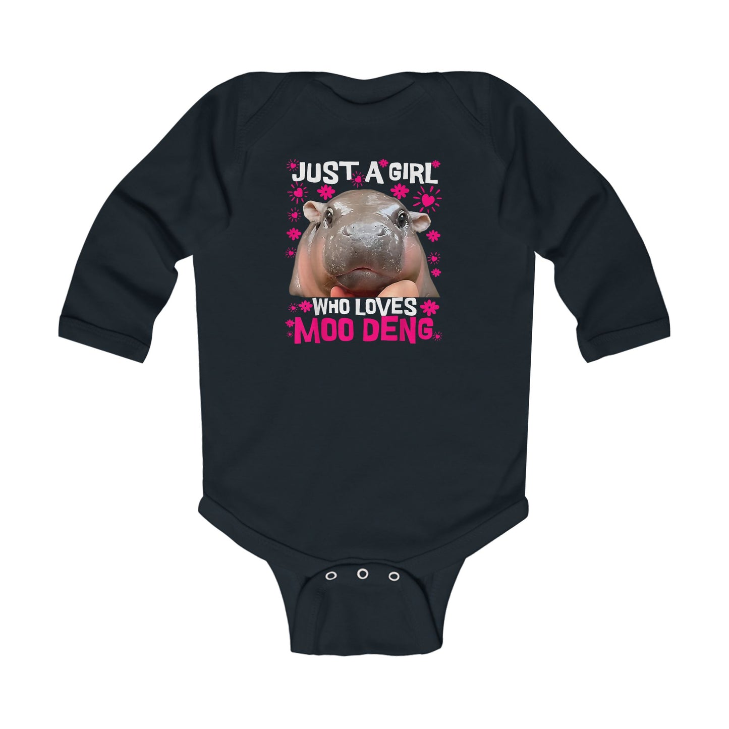 Just A Girl Who Loves Moo Deng Baby Romper