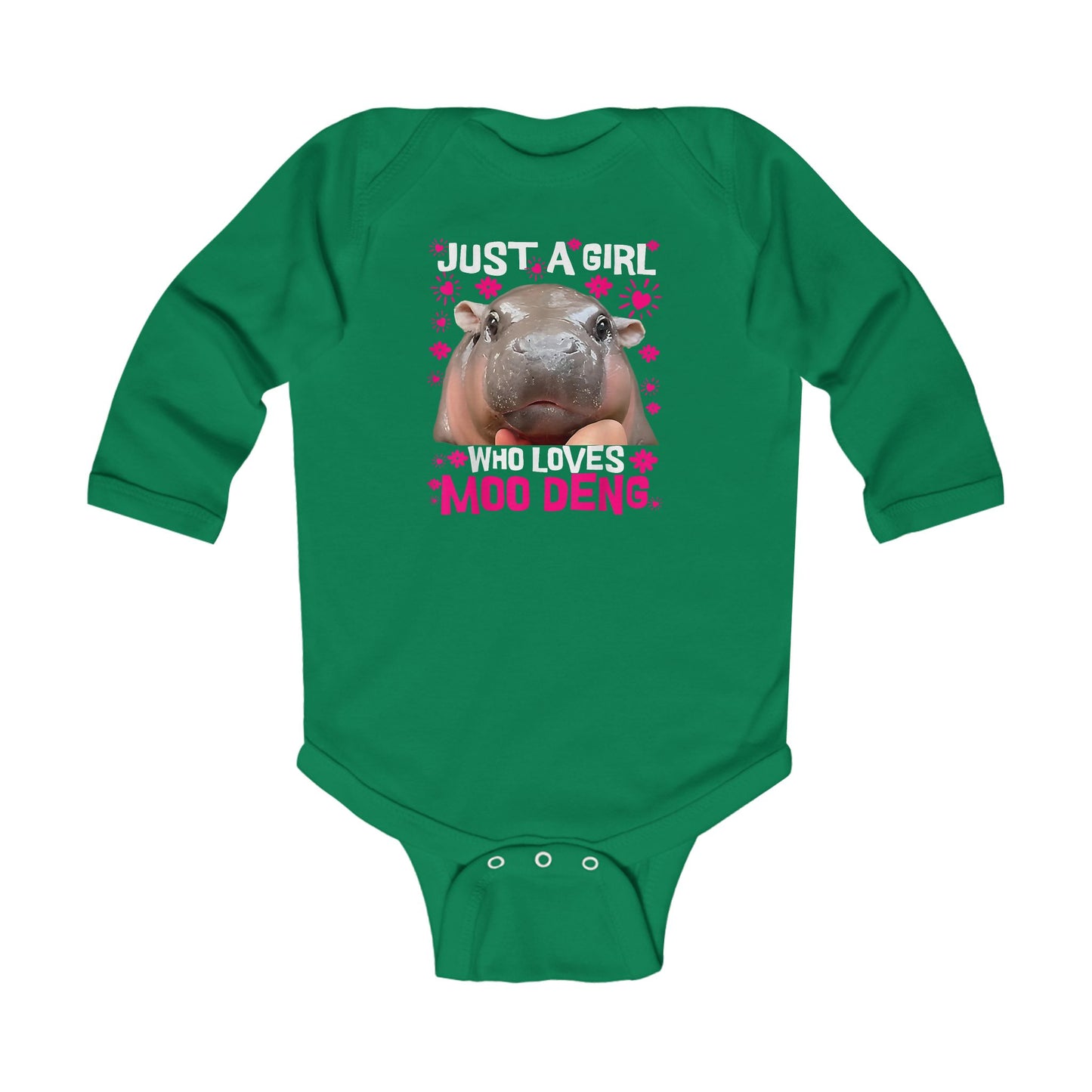 Just A Girl Who Loves Moo Deng Baby Romper