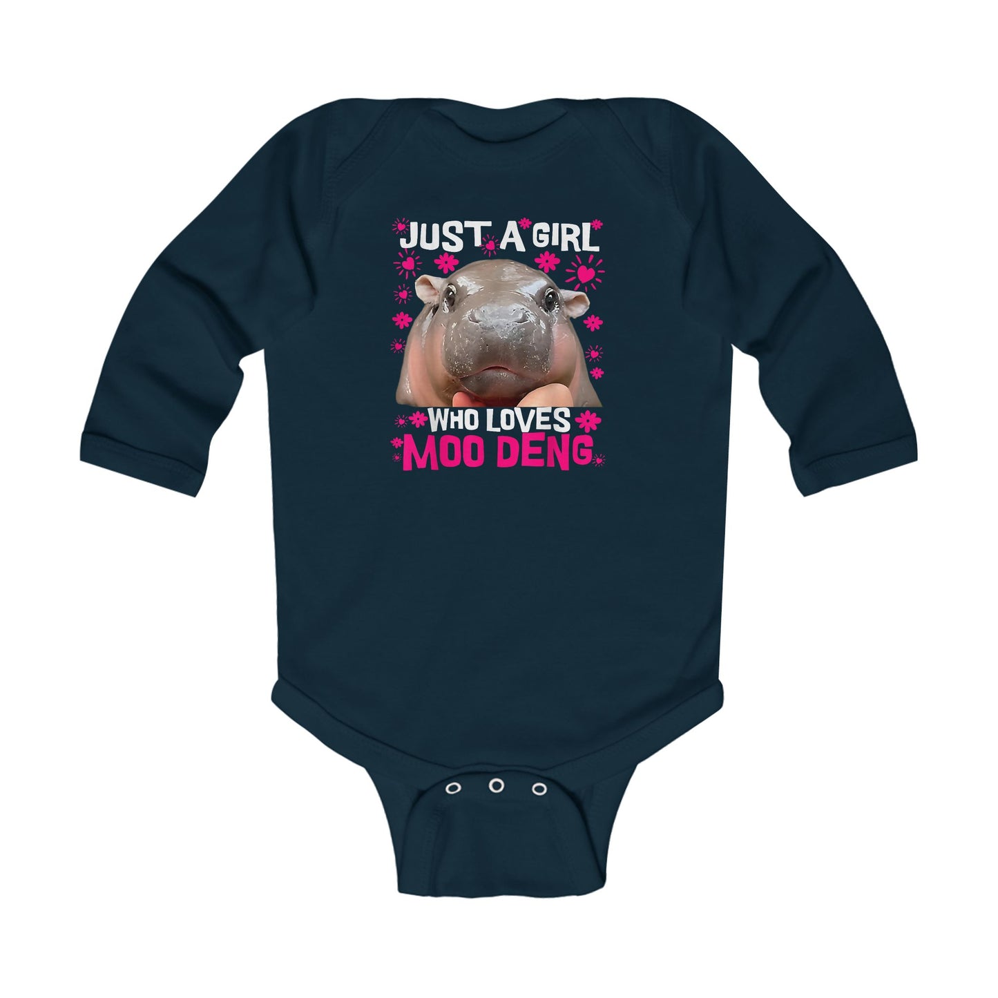 Just A Girl Who Loves Moo Deng Baby Romper