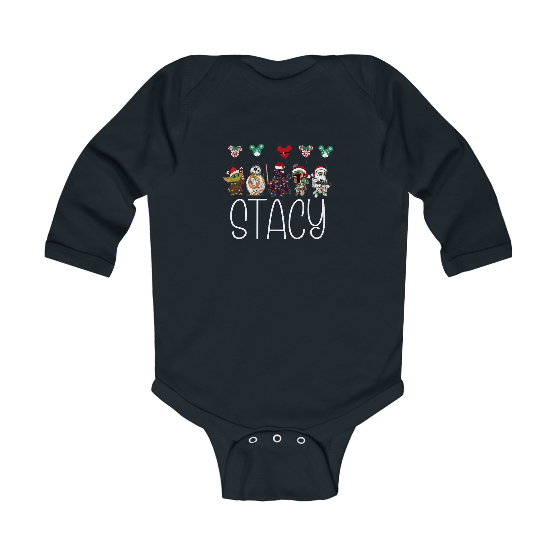 Custom Name Star Wars Baby Christmas Romper