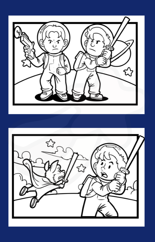 4 Space Wars Coloring Pages