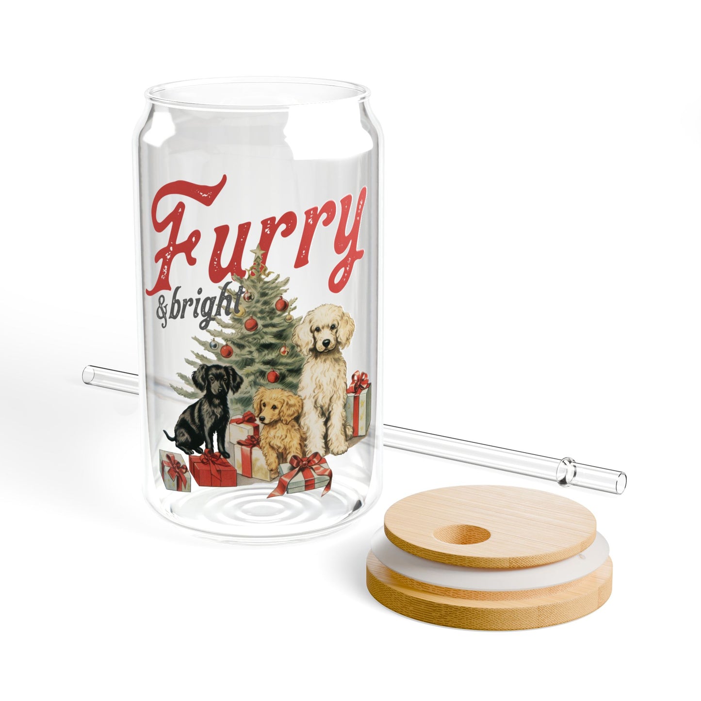 Furry & Bright Glass Tumbler