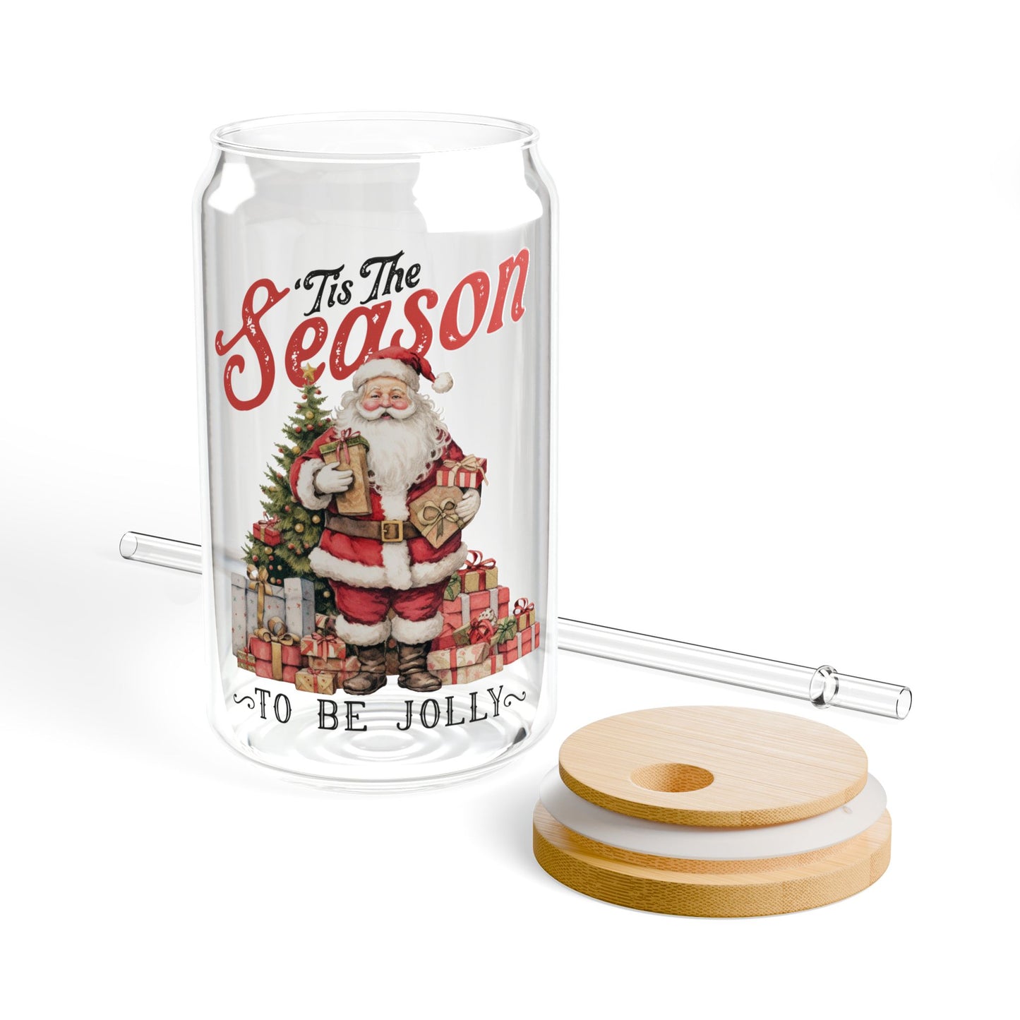 Tis The Season To Be Jolly Glass Tumbler