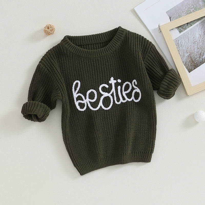 Bestie Embroidery Sweater