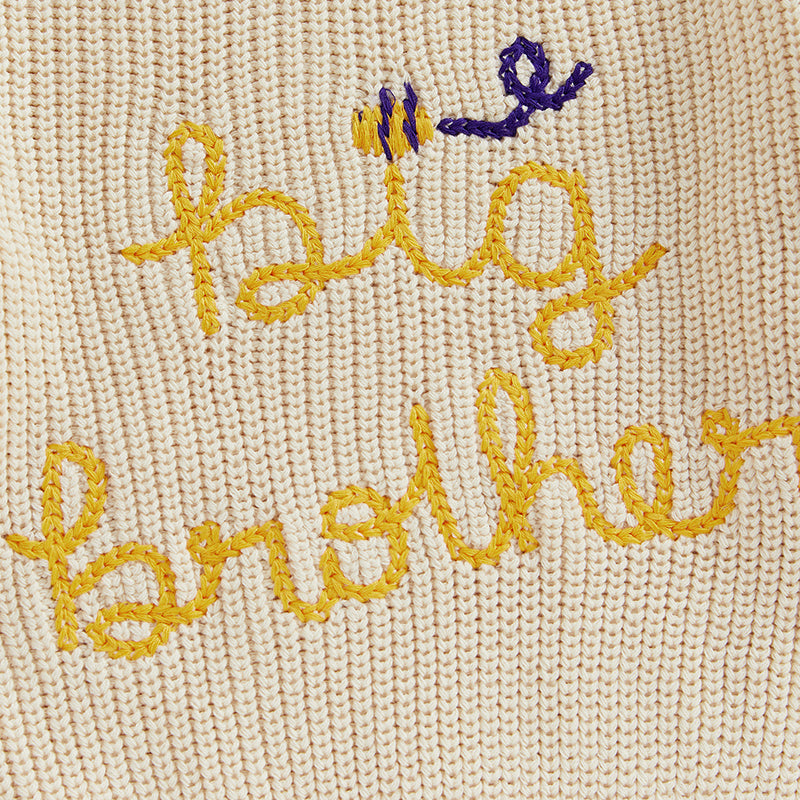 Big Brother Big Sister Embroidery Baby Sweater