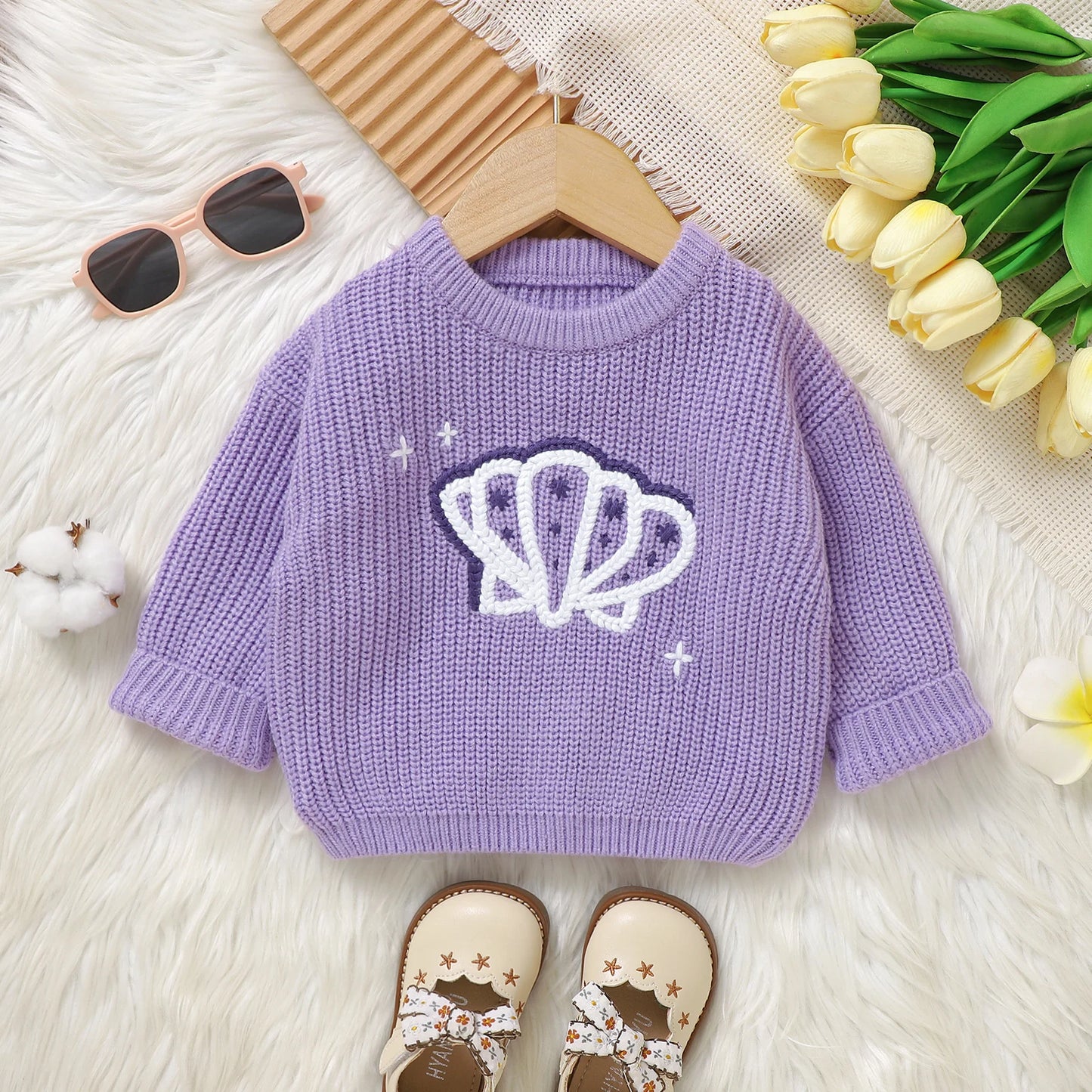 Cartoon Embroidery Baby Sweater