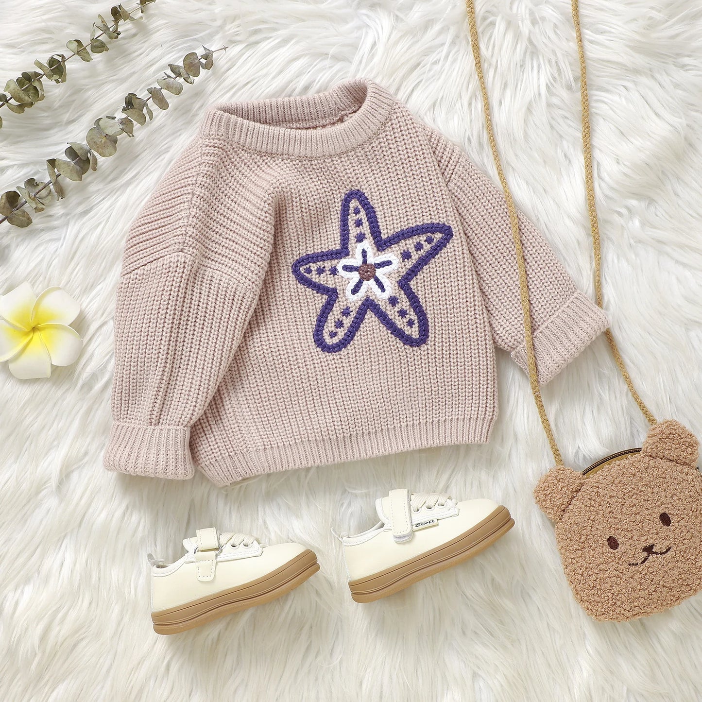 Cartoon Embroidery Baby Sweater