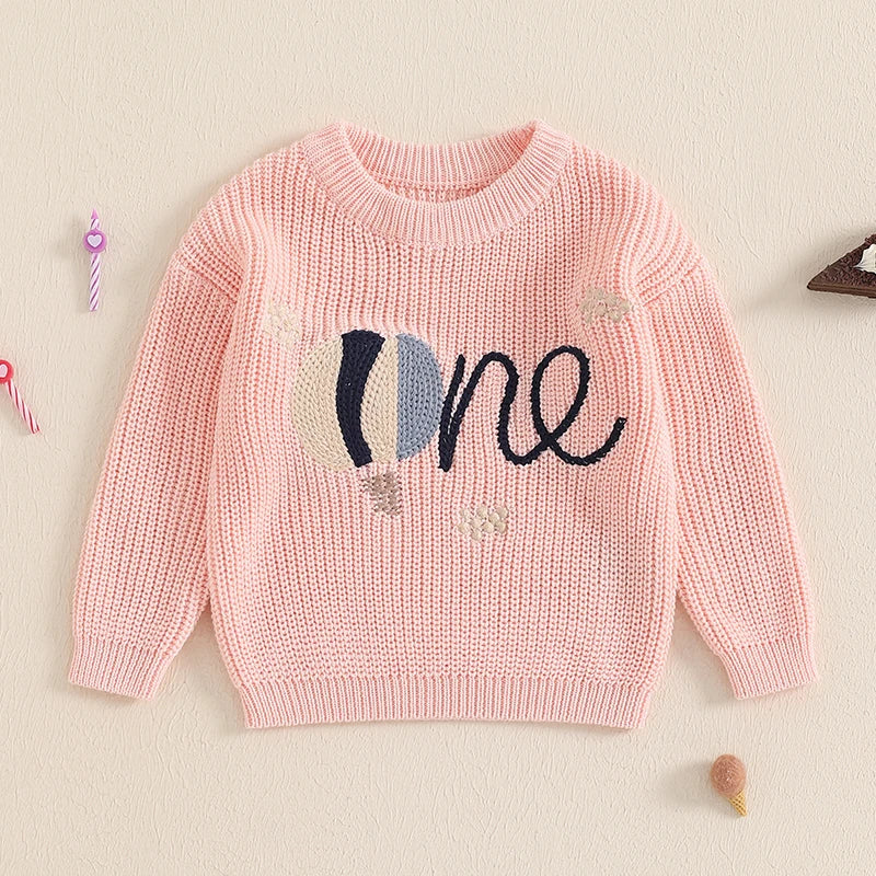 Baby 1st Birthday Embroidered Sweater