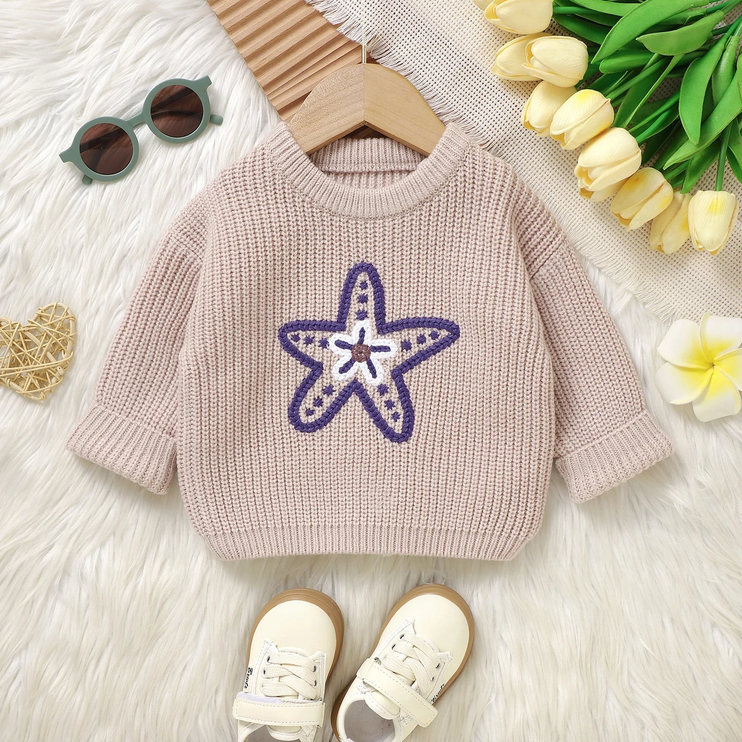 Cartoon Embroidery Baby Sweater