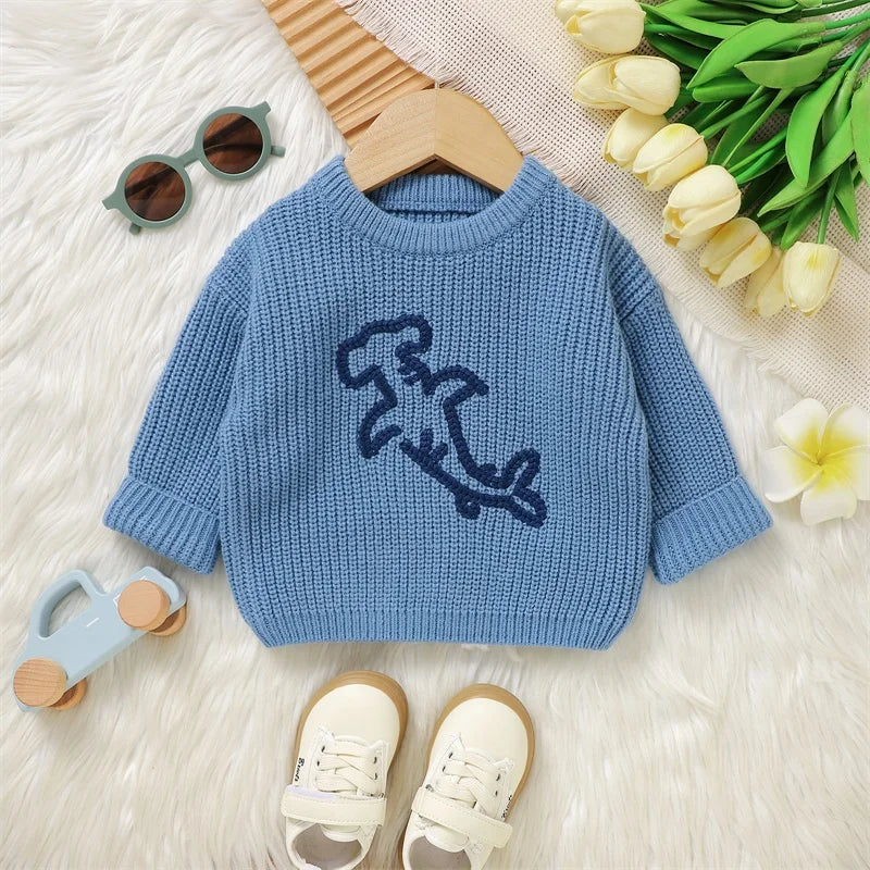 Cartoon Embroidery Baby Sweater