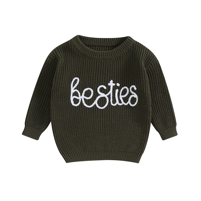 Bestie Embroidery Sweater