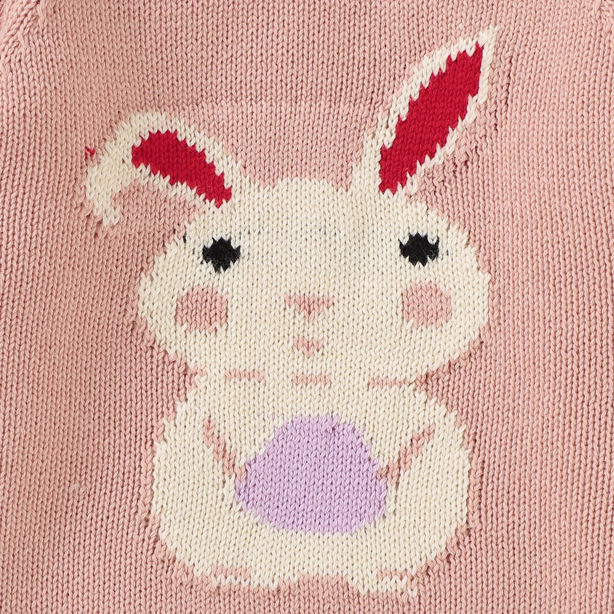 Embroidered Bunny Baby Sweater