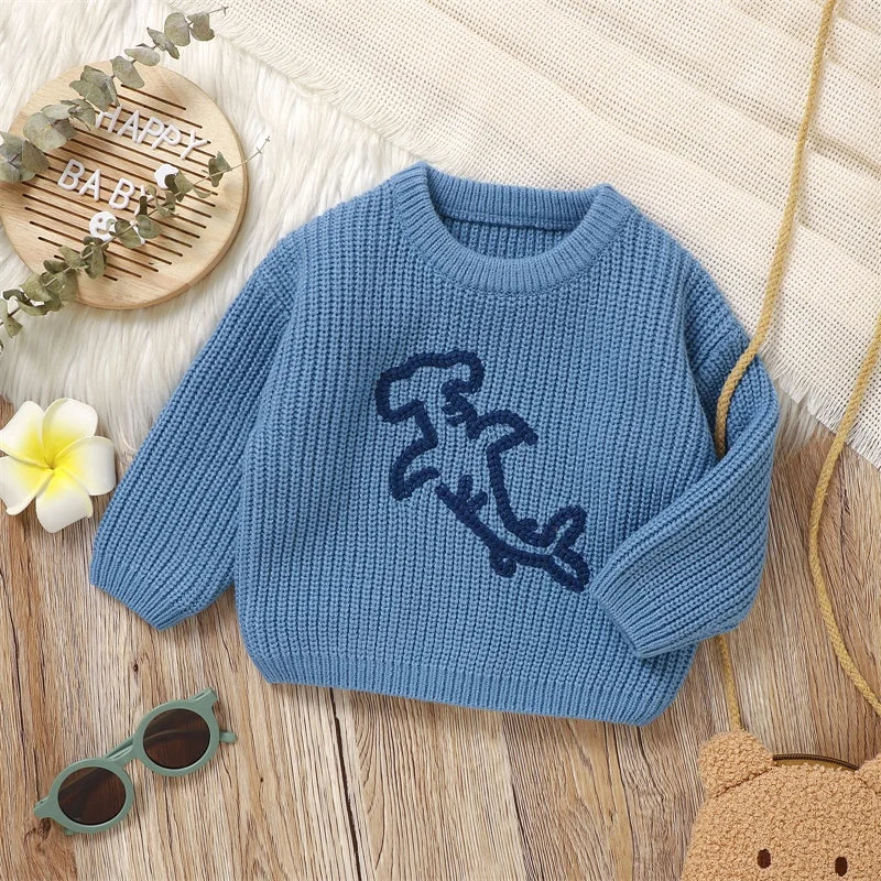 Cartoon Embroidery Baby Sweater