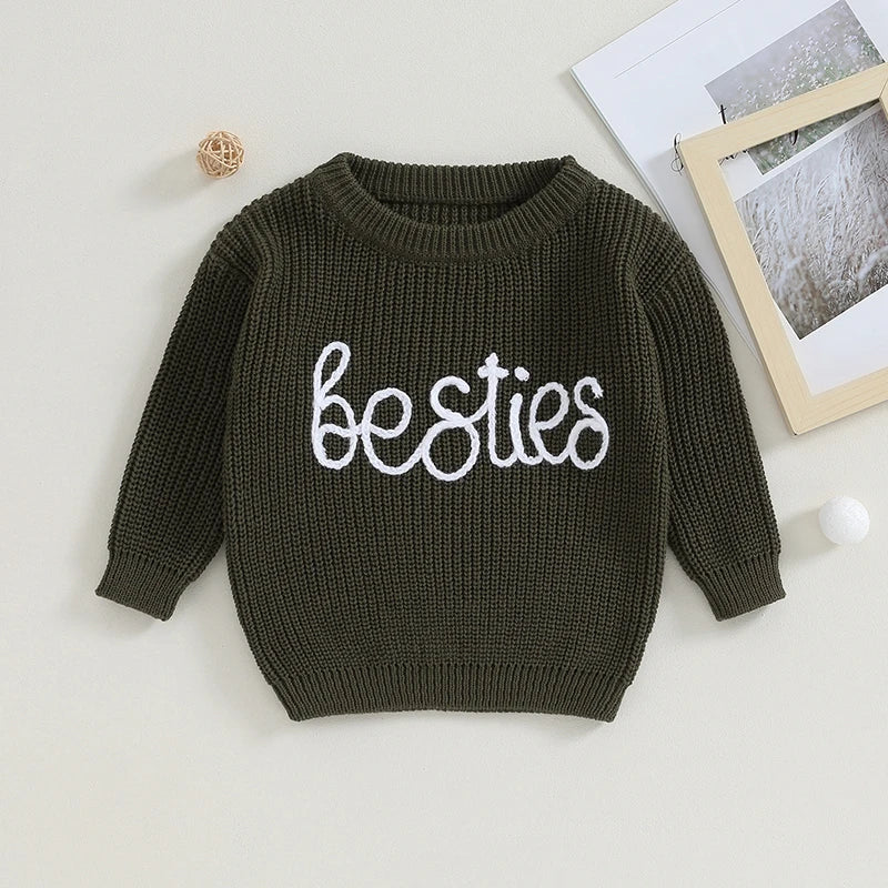 Bestie Embroidery Sweater