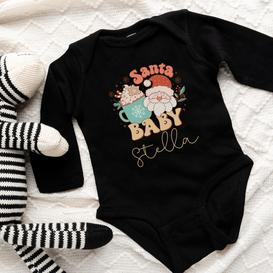 Santa Baby Custom Name Christmas Romper